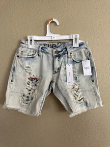 Rue 21 Distressed Shorts Denim Girls Size 0 New - Picture 1 of 8