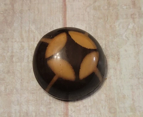 Rare Antique Vintage Bubble Top Celluloid Button Large Amazing Cover
