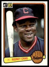 1983 Donruss 515 Rodney Craig   Cleveland Indians  Baseball Card