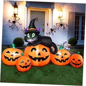 5FT Halloween Inflatable Pumpkin Outdoor Decoration, Lighted Blow Up Yard - Picture 1 of 7