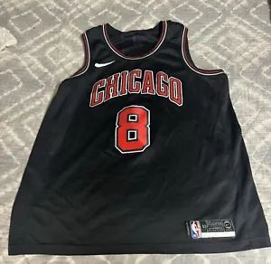 Nike Authentic Chicago Bulls Zach Lavine #8 Vapor Knit Jersey Black Size 52 - Picture 1 of 2