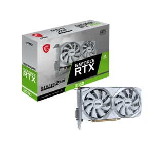 MSI GeForce RTX 3050 VENTUS 2X XS WHITE 8G OC 8GB GDDR6 Graphics Card - Picture 1 of 10