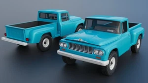 ABS-LIKE RESIN 3D PRINTED 1/25 1962 INTERNATIONAL C120 PICKUP FULL KIT - Picture 1 of 13