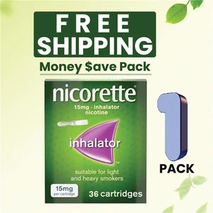nicorrette inhaler 15mg - 36Cartridges - Picture 1 of 4