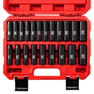 21 Stück 3/8 Zoll Antrieb Steckschlüsselsatz, Standard Sae (5/16 Zoll bis 3/4 Zoll) & Me... - Bild 1 von 9
