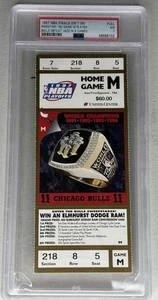 1997 NBA Finals Phantom Game 7 - Chicago Bulls Utah Jazz PSA 7 Ticket - No Game - Picture 1 of 5