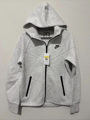 Nike Tech Fleece Windrunner Full-Zip Hoodie Grey/Black Women’s Small FB8338-013 - Image 1 of 4