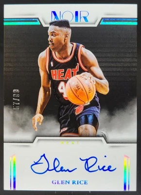 2024-25 Panini Noir Glen Rice Auto Color /99 #28 Miami Heat SL2 - Image 1 of 4