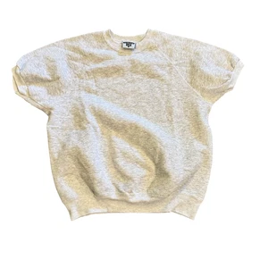 Vintage 80s Lee Blank Sweatshirt Heather Gray Short Sleeve USA Size XL - Bild 1 von 5