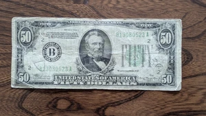 Fifty Dollar 1934 Series A Federal Reserve Note  $50 - Picture 1 of 2