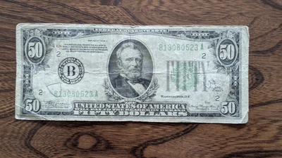 Fifty Dollar 1934 Series A Federal Reserve Note  $50 - Image 1 of 2