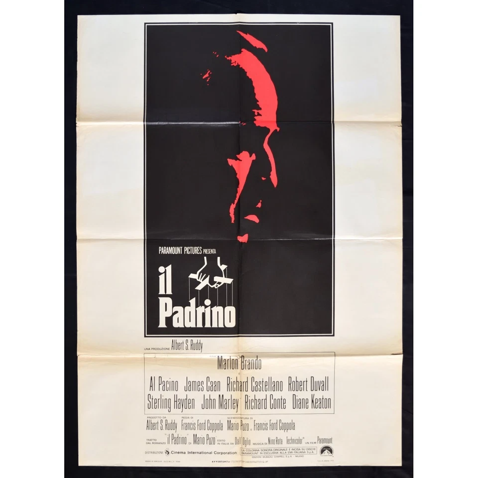 Plakat Der Pate 2F Marlon Brando Al Pacino 1 Italienische Ausgabe 1972 A16 - Bild 1 von 1