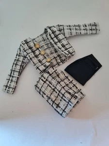 11 1/2" doll / Barbie doll clothes - 3 piece black suit set - Picture 1 of 1