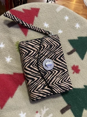 Vera Bradley Nuevo con Etiquetas Mini Concierto Turnlock Cartera Cremallera Alrededor Organizador NUEVO Negro Foto 1 de 4