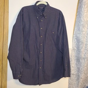 Mens Roundtree & Yorke Long Sleeve Dress Shirt Blue XL Tall - Picture 1 of 4