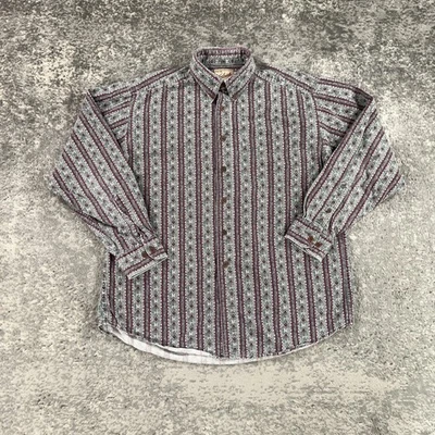 Vintage Woolrich Shirt Mens Large L Southwestern Aztec Pattern Button Up USA 90s - Image 1 of 4