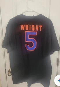 DAVID WRIGHT NY METS SCHWARZES T-SHIRT NICHT MEHR PRODUZIERT # 5 DIESEN SAMSTAG 7/19 IM CITI FIELD - Bild 1 von 2