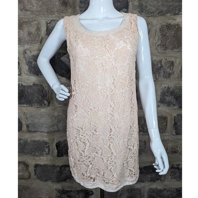 Vestido Jennifer T Tejido Alta Costura Beige Encaje Cambio Cottagecore Para Mujer Mediano Foto 1 de 4