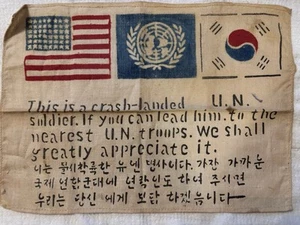 Korean War Blood Chit LOT 2 Cotton & Silk RARE “Returned From Hell” - Picture 1 of 2