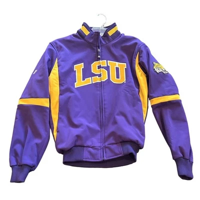 РЕДКИЙ винтажный Majestic LSU Tigers куртка маленький подходит как средний высокого качества пальто - Изображение 1 из 4