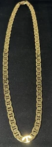 14k Gold Plated Flat Mariner Chain - Picture 1 of 6