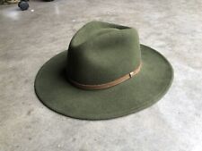 Roark x Pendleton Wool Fedora Hat sz S/M 57mm Green Made in USA