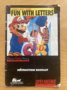 Mario's Early Years Fun With Letters Super Nintendo SNES nur Anleitung - Bild 1 von 10