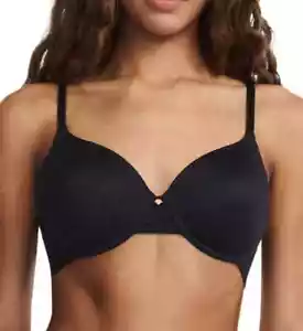 NEW Chantelle 16M6 Norah Chic T-Shirt Underwire Bra US 32H UK 32FF Black - Picture 1 of 4