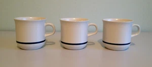 Town & Country Collection Brown Ridge 01602 Pattern Coffee Mugs Tea Cups x3 - Picture 1 of 12