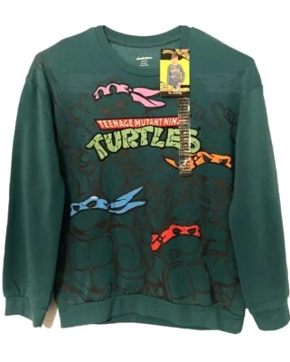 14/16-XL-Teenage-Mutant-Ninja-Turtle-Boys-Embroidered-Logo-Crewneck-Sweatshirt - Image 1 of 4
