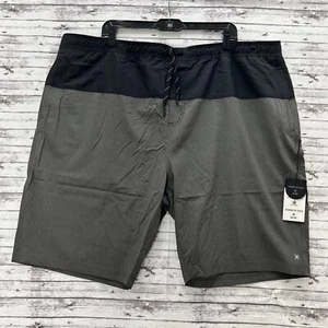 Kenneth Cole Active Tech Shorts Men’s Size 4X Gray Black Stretch Workout Pockets - Picture 1 of 11