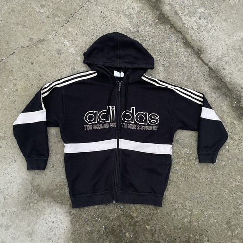 SUPREME Felpa con cappuccio vintage Adidas cerniera maglione con cappuccio stile Y2K USA 90 grande logo