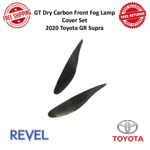 Revel GT Dry Carbon Front Fog Lamp Cover Set UV Coating For 2020 Toyota GR Supra - Picture 1 of 9