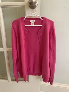 J. Crew CREWCUTS Cardigan Sweater Pink Girls Size Large 10-11 Preppy Button Up - Picture 1 of 7