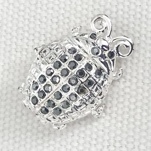 Lindo Broche/Pin Danecraft Tono Plata Metal y Hematita Insecto Insecto Insecto P192 - Imagen 1 de 4