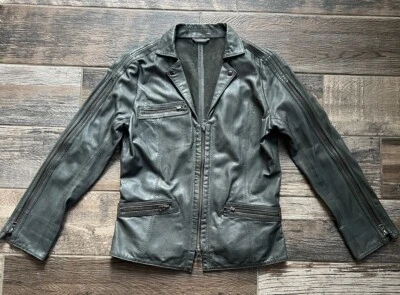 Chaqueta de cuero estilo moto Sylvie Schimmel 38 Foto 1 de 4