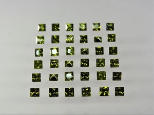 Pietre quadrate principessa verde oliva TAGLIA A SCELTA CZR pietre preziose sfuse - Foto 1 di 5