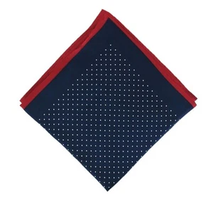 Michelsons UK - Pin Dot Silk Handkerchiefs with a Shoestring Border - Picture 1 of 6