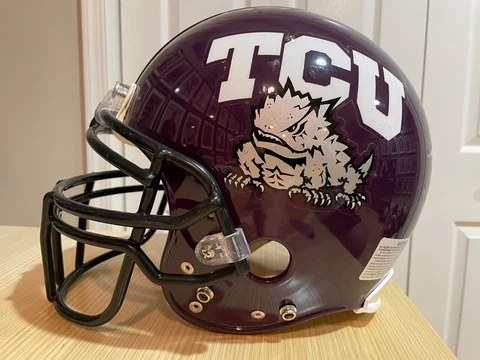 1990s CUSTOM TCU Horned Frogs Riddell VSR-4 football helmet Size L Cover