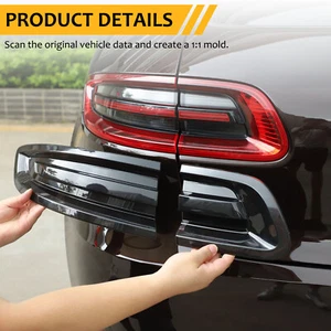 Smoked Black Headlight Taillight Lamp Cover Trim Fits Porsche Macan 2015-2018 - Picture 1 of 13