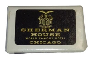 Jabonera marfil sellada de hotel vintage Sherman House Chicago INN Well of the Sea - Imagen 1 de 3