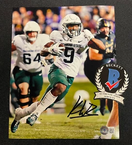 KENNETH WALKER III SIGNED MICHIGAN STATE SPARTANS 8X10 PHOTO BECKETT WITNESS COA - Picture 1 of 3