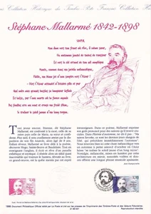 Document philatélique 1er jour 31- 1998 Stéphane Mallarmé Ecrivain - Bild 1 von 1