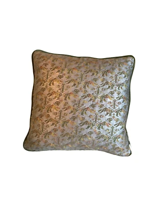 Rare Vintage Fortuny Fabric "RICHELIEU" Decorative Indoor Pillow w/ Velvet Back - Изображение 1 из 4