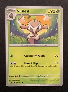 Nuzleaf - 004/162 - Común - SV5: Fuerzas Temporales - Juego de cartas coleccionables Pokémon - Imagen 1 de 3