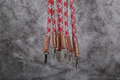 Camera Strap Neck Shoulder Quick Releaise Red Handmade 118cm Rope Leather Sewing - Image 1 of 4