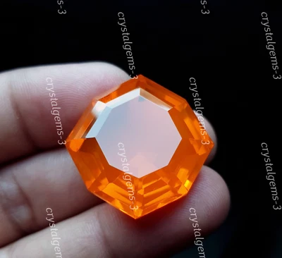 Large Orange Mexican Fire Opal 58+ Ct. Australian Fancy Cut Loose Gemstone - Image 1 of 4