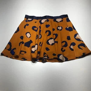 3.1 Phillip Lim Skirt Womens Sz 16 Navy Blue Brown Leopard Print Swing Abstract - Picture 1 of 12
