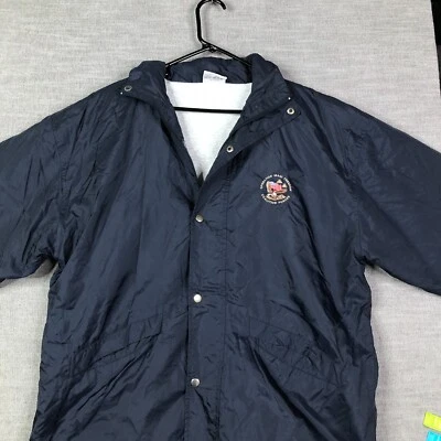 VTG B&C Operation Iraqi Freedom Jacket Men L Navy Nylon Lined Military Patriotic - Image 1 of 4