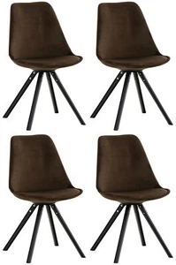 Set De 4 Butacas Pegleg Para Comedor Escandinavas & Moderna Con Patas De Madera - Imagen 1 de 2
